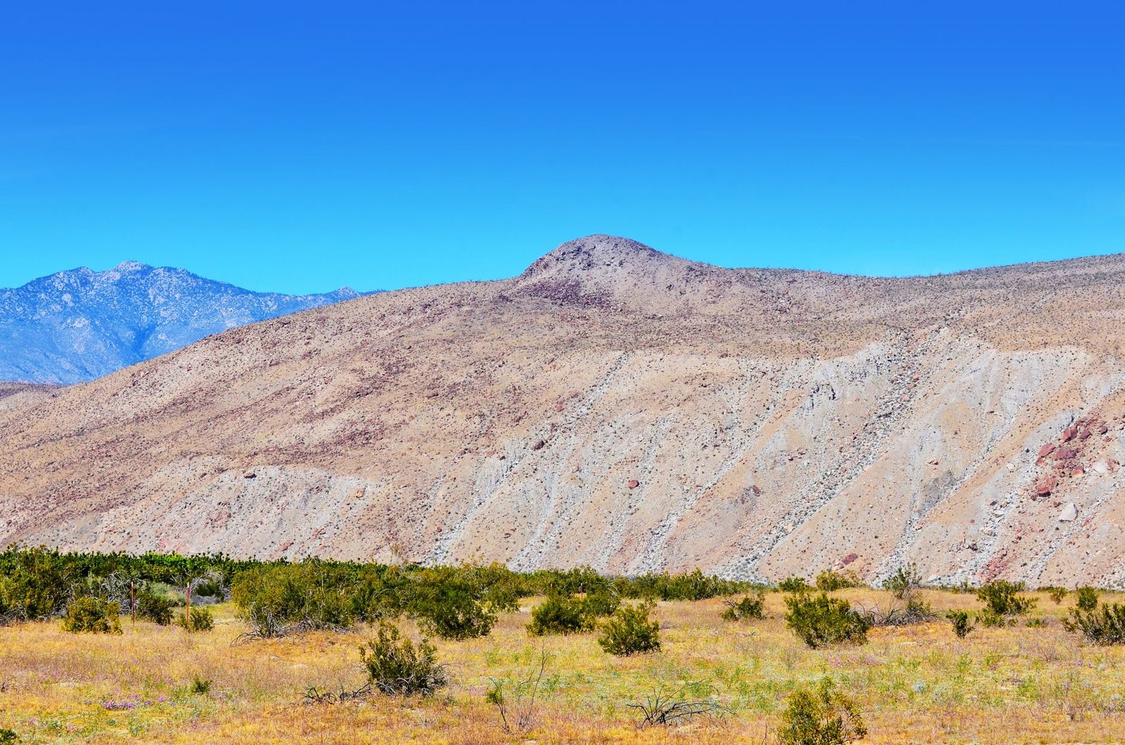 Dry chaparral hills east of San Diego