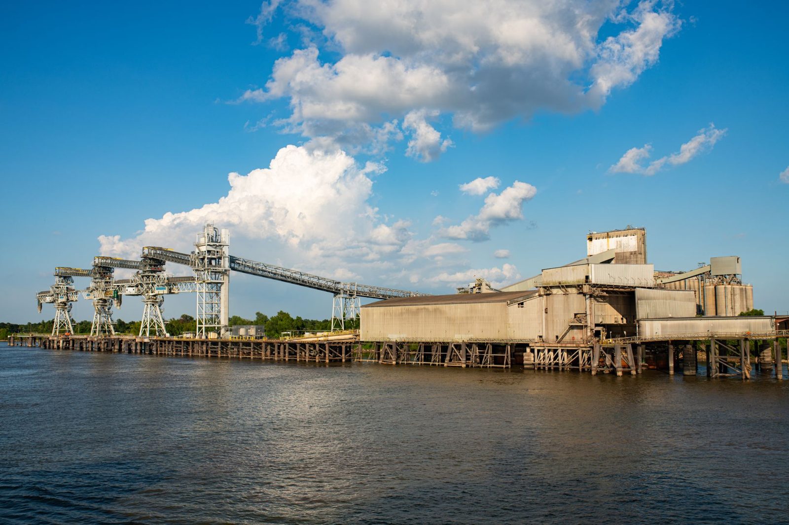 An industrial dock on the Gulf Coast