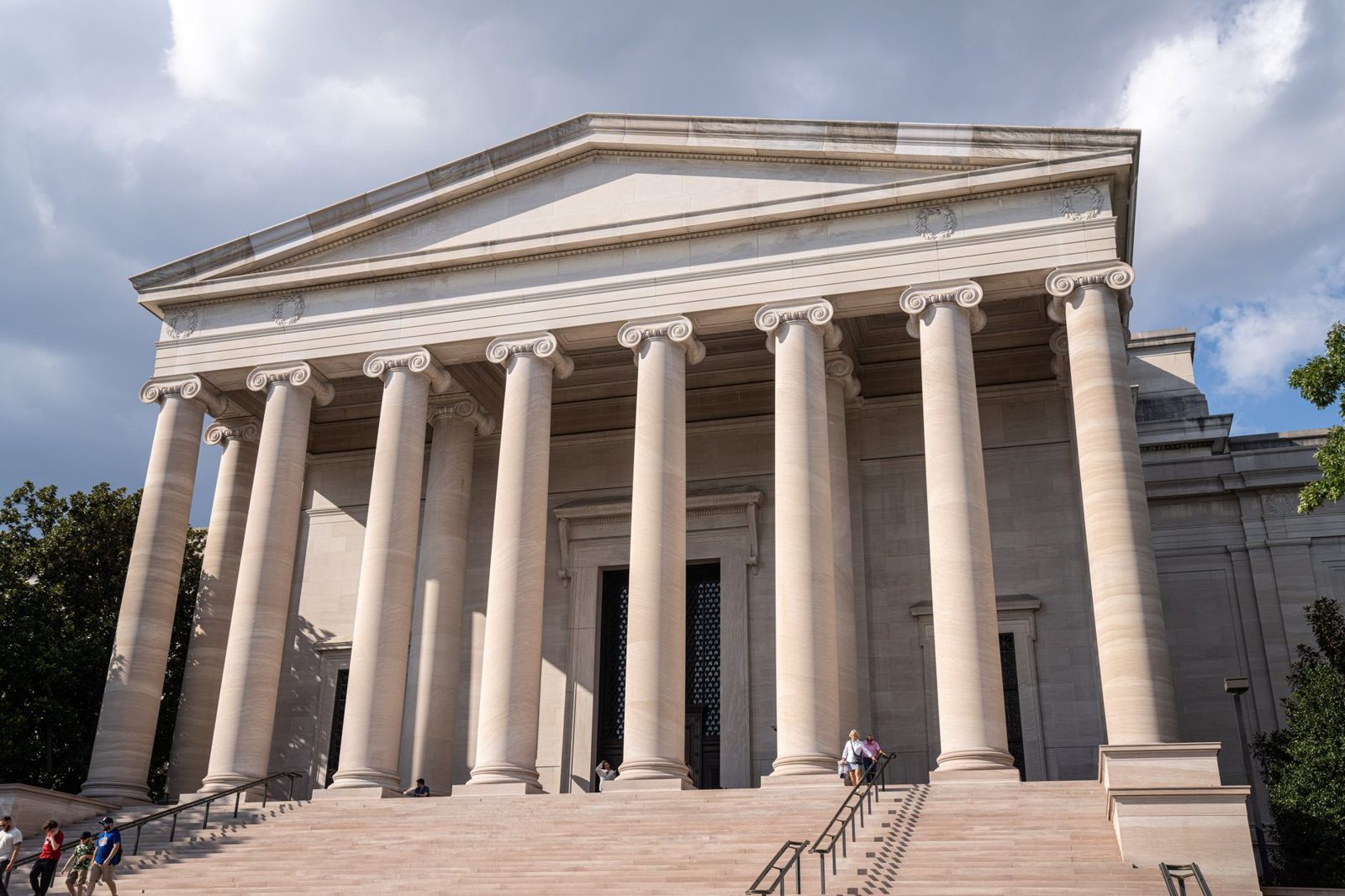 A government building with columns and wide front steps
