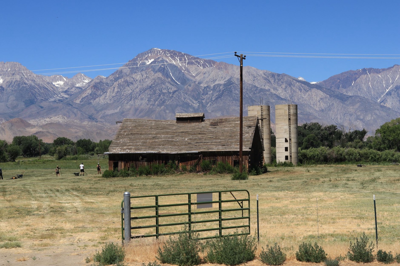 Carson Valley ranch land below the snowy Carson Range in Nevada