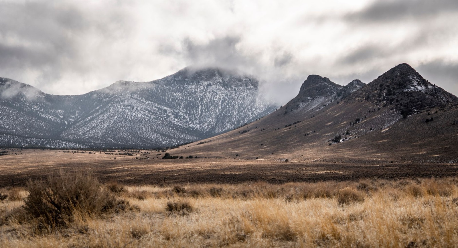 The Ruby Mountains rising above open high desert near Elko, Nevada