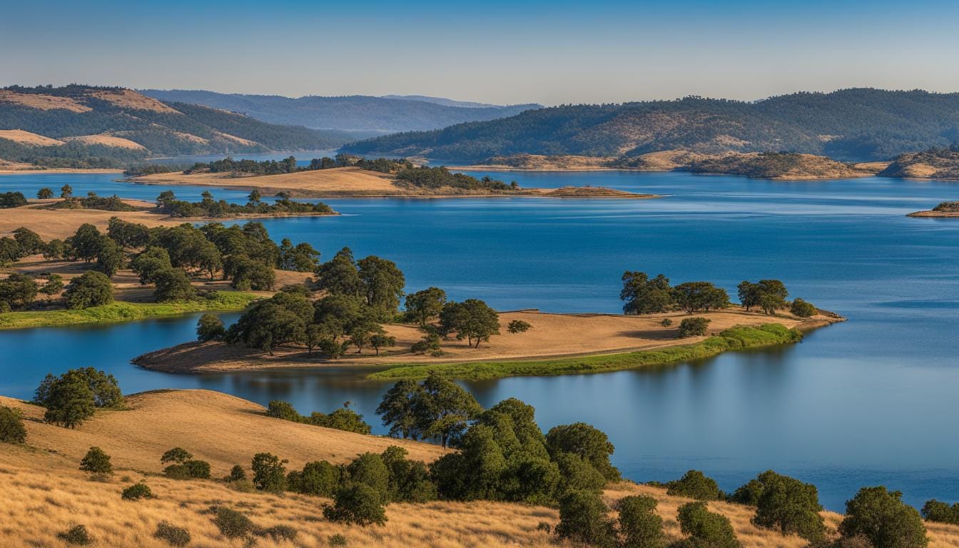 Folsom Lake recreation area near Sacramento
