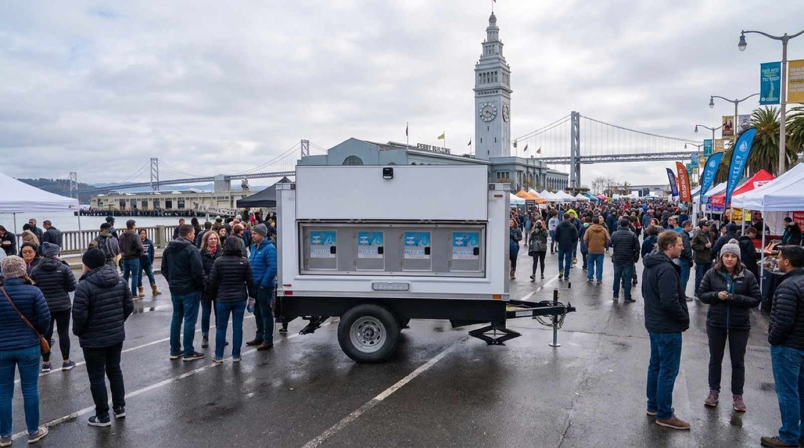 The Embarcadero and downtown host conventions and waterfront events