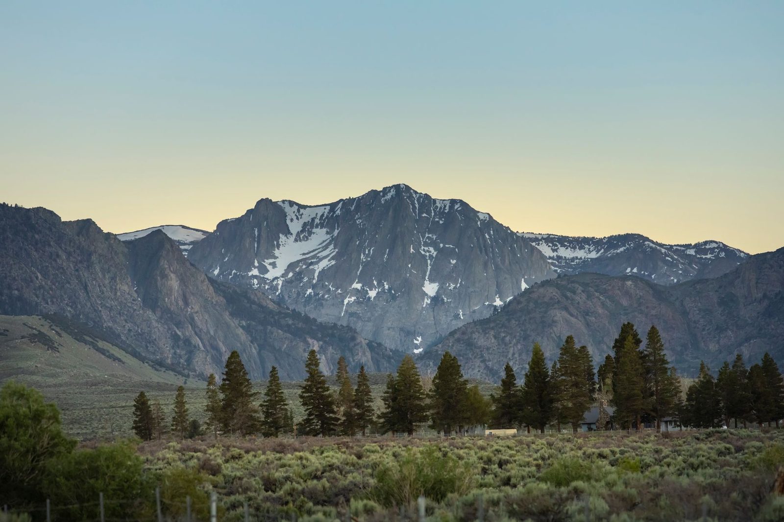 The Ruby Mountains above the high desert near Elko, Nevada